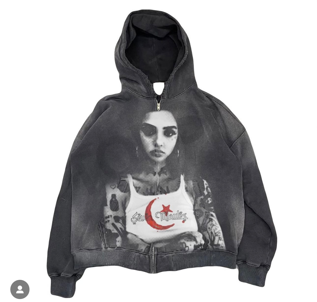 SEVEN MINUTES CUSTOM VINTAGE HOODIE